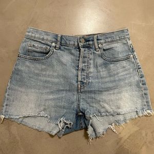 Everlane cheeky shorts denim